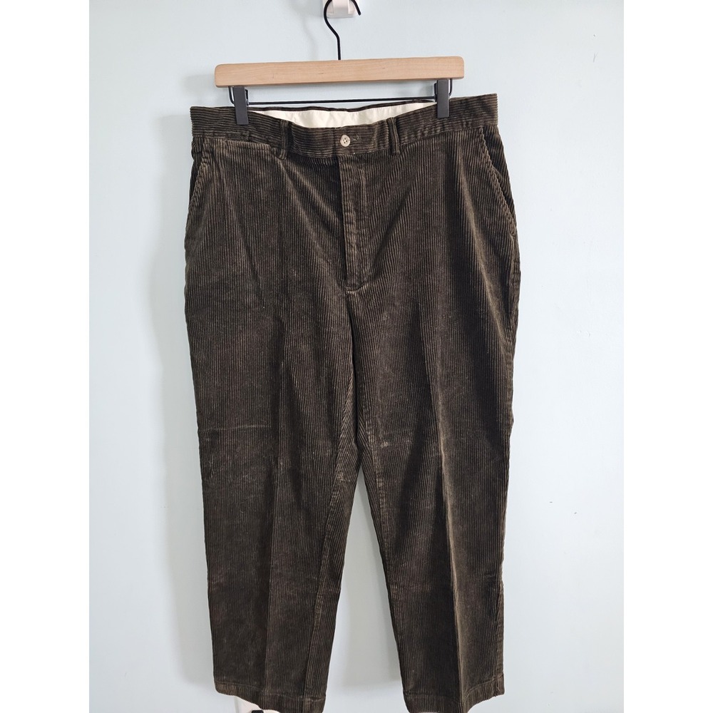 Vintage 90 Polo Ralph Lauren Men's Olive Green Corduroy Classic Fit Pants 36X30